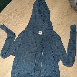 TNA Textured Blue Zip-Up Hoodie